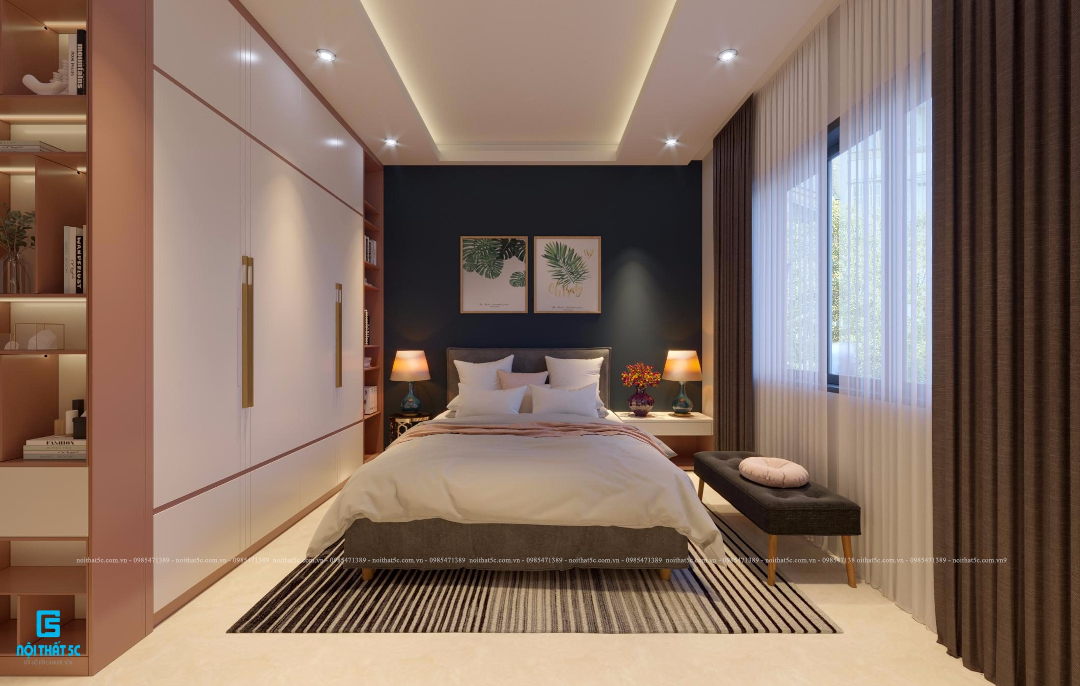  Thiết kế nội thất phòng ngủ biệt thự tại Đa Hội - Từ Sơn - Bắc Ninh