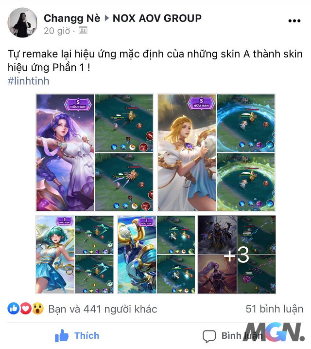 Liên Quân Mobile Một game thủ remake hiệu ứng mặc định của hàng loạt skin bậc A_9