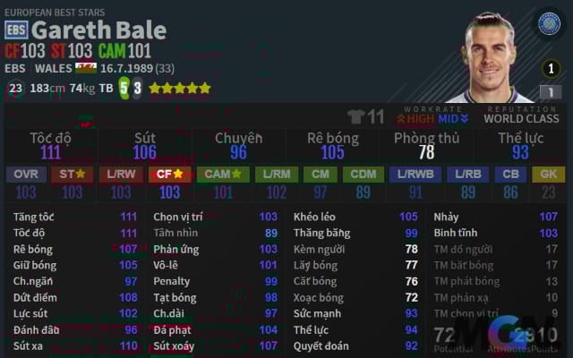 Gareth Bale EBS