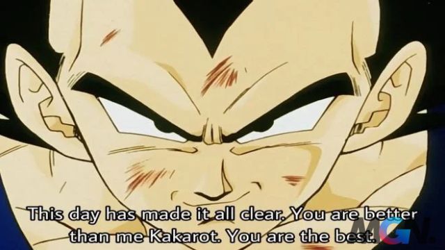 Vegeta công nhận rằng Goku đã hoàn toàn vượt qua mình