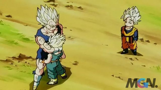 Vegeta thể hiện tình cảm đối với con trai trong Dragon Ball