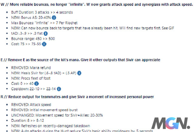 Chiêu cuối của Sivir sẽ được chỉnh sửa nhiều nhất trong lần làm lại này
