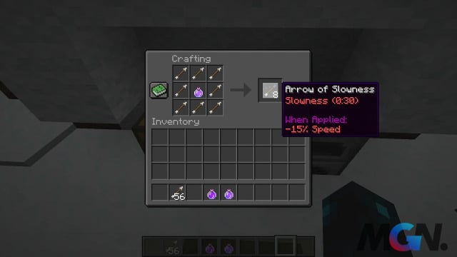 Mũi tên làm chậm trong Minecraft