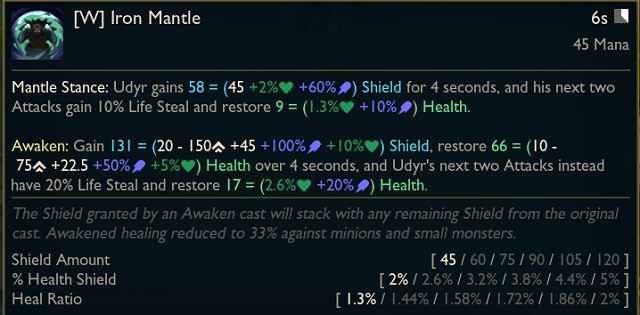 Kĩ năng W của Udyr LMHT