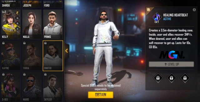 Dimitri là một trong những nhân vật đáng chơi nhất tựa game Free Fire
