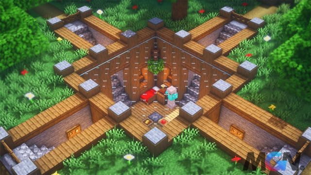Bản đồ Nút giao thông 4 chiều trong Minecraft