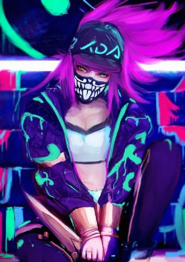 Akali K/DA LMHT fanart_1