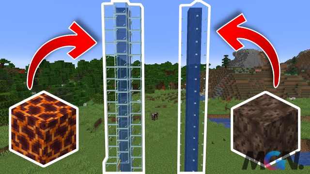 Thang máy thủy lực trong Minecraft