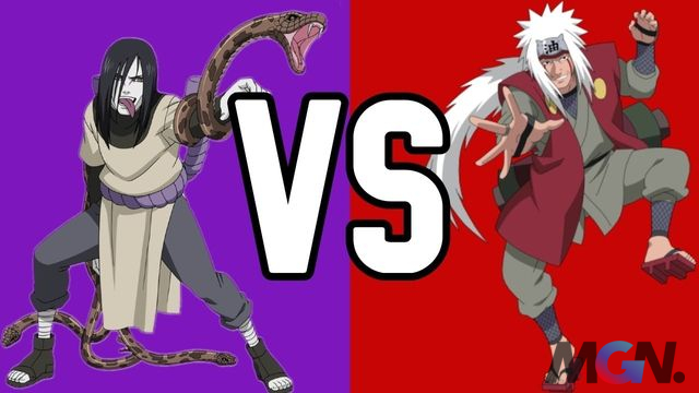 Jiraiya và Orochimaru trong Naruto 