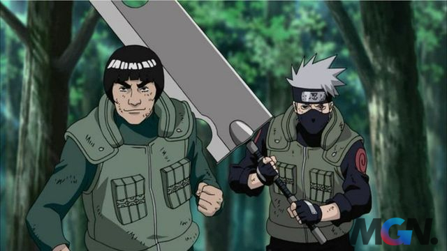 Might Guy và Kakashi trong Naruto 