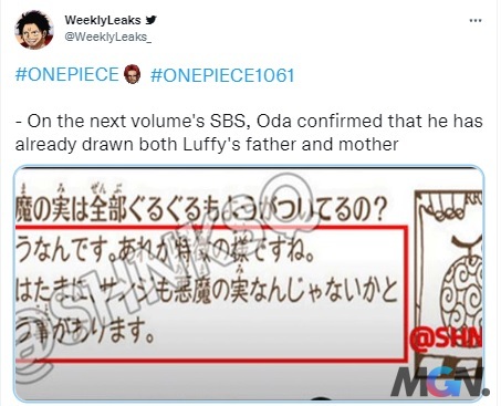 Note của tác giả Oda ở cuối One Piece