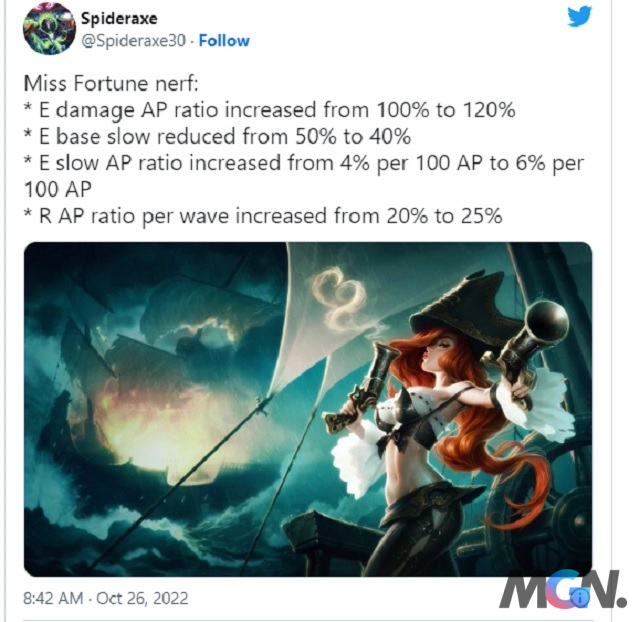 Miss Fortune nerf LMHT