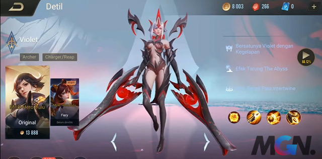 Ngoại hình ingame Violet Huyết Ma Thần_1