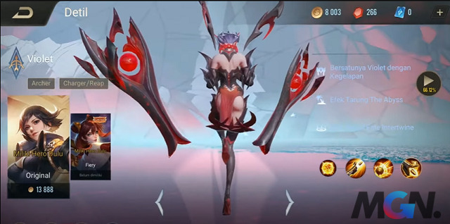 Ngoại hình ingame Violet Huyết Ma Thần_2