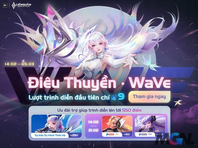 Hai mỹ nhân hàng đầu Liên Quân Mobile là Liliana và Điêu Thuyền đã trở lại với trang phục Wave ngay trong dịp Valentine 2023