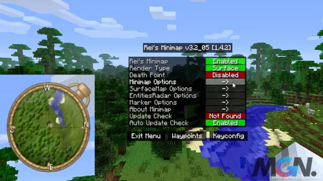Rei's Minimap là một bản mod thêm bản đồ nhỏ vào trò chơi