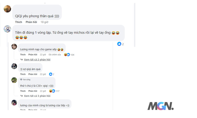 Phản ứng của nhiều người chơi