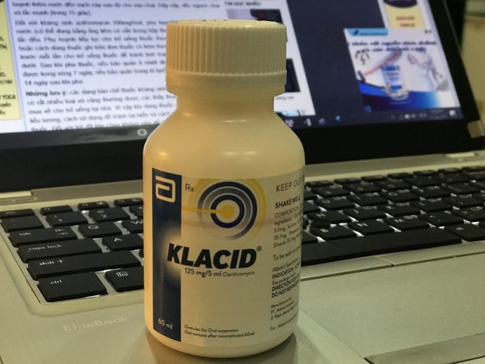 Cách pha thuốc Klacid 125mg/5l loại đóng chai chuẩn nhất