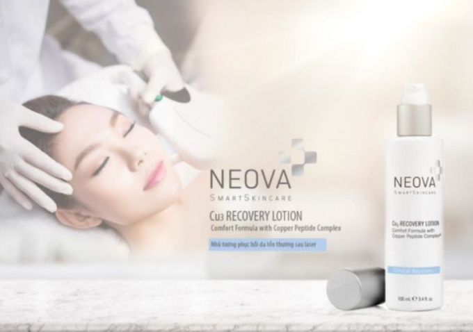 Nhũ tương phục hồi da tổn thương Neova Cu3 Recovery Lotion cung cấp dưỡng chất tái tạo làn da mới