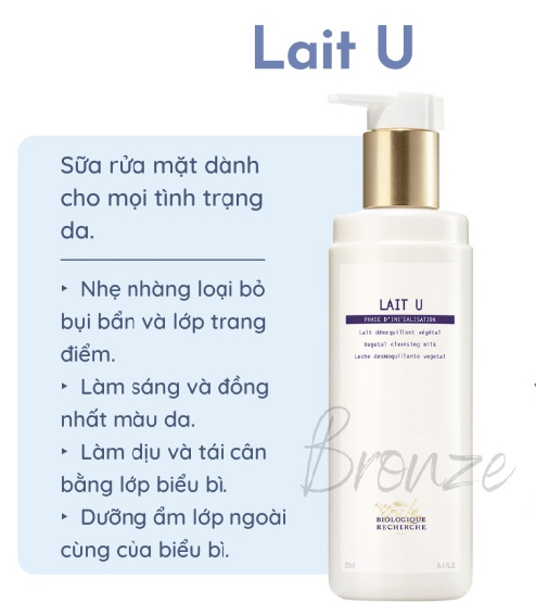 Sữa rửa mặt kháng khuẩn và làm sáng da BR Lait U