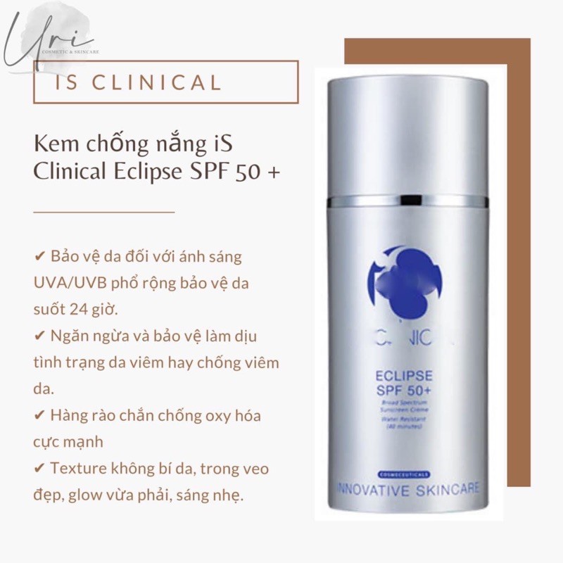 IS Clinical Eclipse SPF 50+ có nhiều công dụng