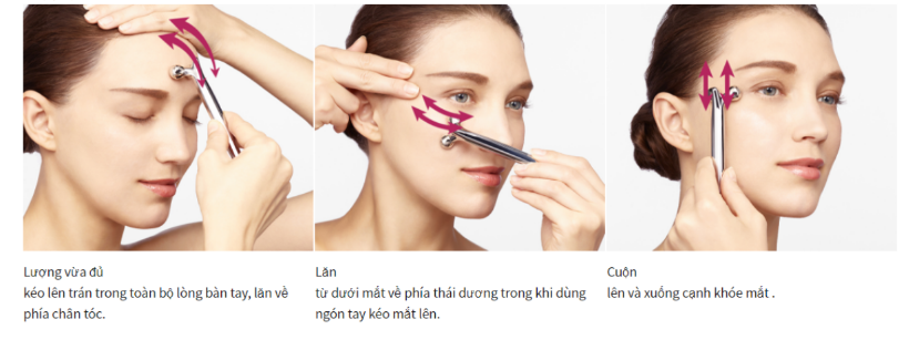 Bạn có thể sử dụng máy chăm sóc mắt của Nhật Refa Line Lift trên các vùng da có diện tích nhỏ như quanh mắt, quanh miệng, quanh lông mày