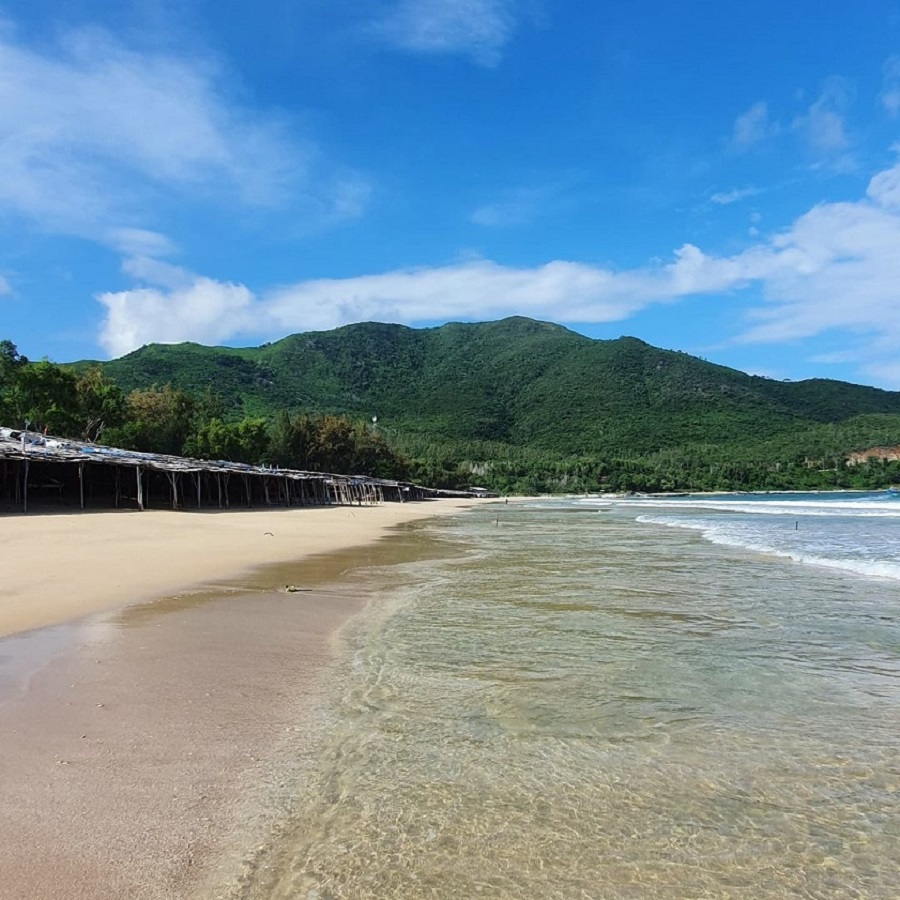Ở Nha Trang, bãi biển Cam Ranh thu hút du khách bởi vẻ đẹp tươi xanh của biển trời, xanh mát của những cánh rừng. Khi đến đây, bạn không chỉ tham gia các trò chơi trên biển mà còn được thưởng thức rất nhiều món đặc sản tươi ngon. Ảnh sưu tầm