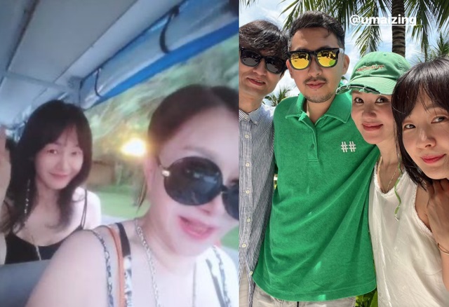 Uhm Jung Hwa đã cập nhật loạt khoảnh khắc diện trang phục tắm, quần áo thoải mái vi vu ở trên bãi biển cũng như khách sạn. Ảnh sưu tầm