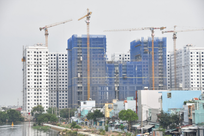 Một dự án đang xây dựng tại TP HCM. Ảnh: Tấn Thạnh