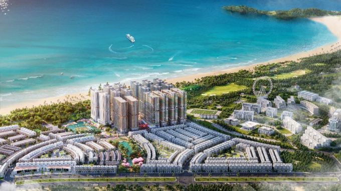 Quy Nhơn có nhiều tiềm năng trong mắt nhà đầu tư. Ảnh phối cảnh dự án Nhơn Hội New City.