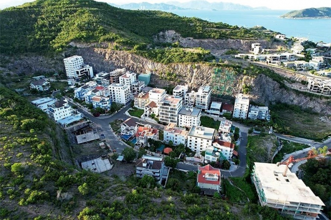 Dự án Khu biệt thự Ocean View Nha Trang xây dựng vượt tầng. Ảnh CC