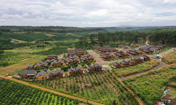 Dự án không phép The Tropicana Garden 1 (khoảng 80 căn) nằm ở vùng sâu vùng xa xã B’Lá (huyện Bảo Lâm, Lâm Đồng) - Ảnh: GIA THỊNH