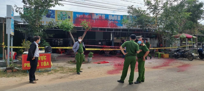 Công an H.Hàm Thuận Nam có mặt tại hiện trường ghi nhận, xác minh sự việc CTV