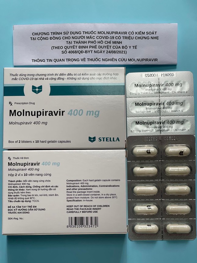 Thuốc molnupiravir đang sử dụng trong chương trình nghiên cứu thử nghiệm của Bộ Y tế
