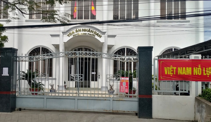 Trụ sở TAND huyện Ninh Phước. Ảnh: Đ.C.