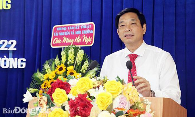 Phó chủ tịch UBND tỉnh Võ Văn Phi phát biểu chỉ đạo tại hội nghị