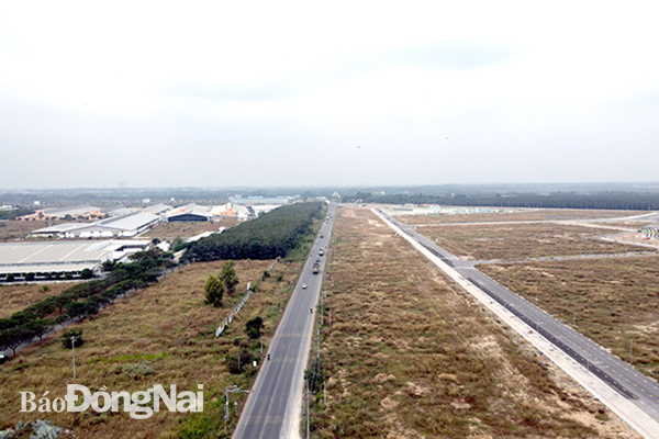 Tuyến đường tỉnh 769 sẽ được nâng cấp, mở rộng để đáp ứng nhu cầu kết nối giao thông cho sân bay Long Thành. Trong ảnh: Đường tỉnh 769 đoạn qua khu tái định cư Lộc An - Bình Sơn. Ảnh: P.TÙNG