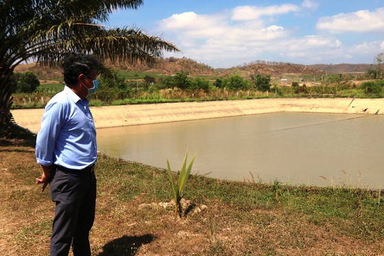 Hồ chứa nước thô của Nhà máy nước Thuận Nam đã cạn tới mực nước chết