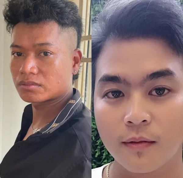 Hai đối tượng bị công an bắt giữ - Ảnh: CACC