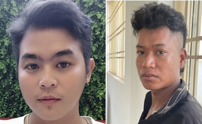 2 nghi phạm Đoàn Công Thành và (trái) và Trần Kiệt ẢNH: CTV