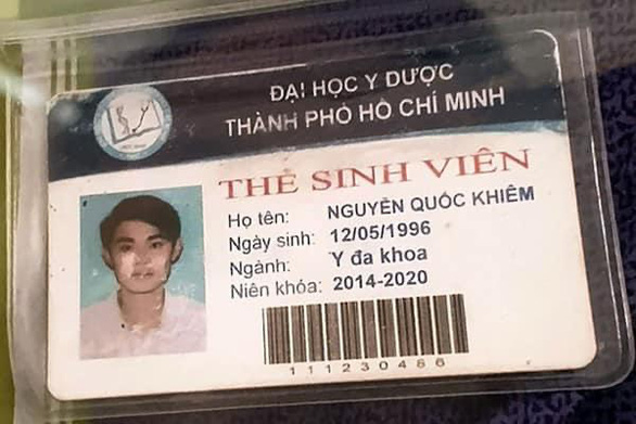 Thẻ sinh viên giả mạo của Nguyễn Quốc Khiêm. Ảnh: P.V