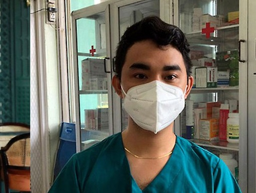Hình Nguyễn Quốc Khiêm trên trang báo viết về khu cách ly quận 12. Ảnh: P.V