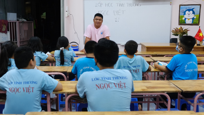 Khải mở lớp và duy trì hoạt động được 14 năm nay.