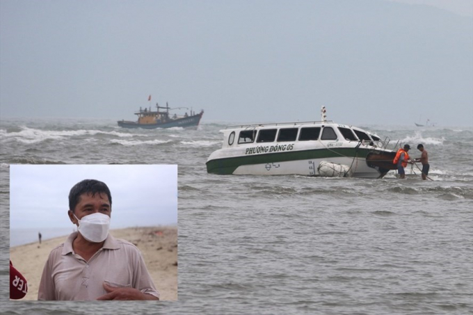 Thuyền trưởng Lê Sen khẳng định cano bị lật không phải do mắc cạn. Ảnh: Thanh Chung