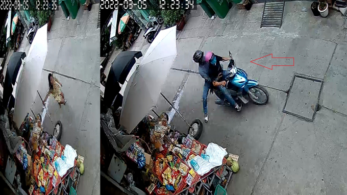 Camera ghi lại vụ cướp điện thoại, nạn nhân chạy bộ đuổi theo kẻ cướp CẮT TỪ CLIP