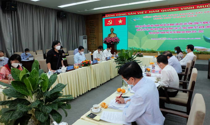 Đoàn ĐBQH TP.HCM giám sát việc thực hành tiết kiệm, chống lãng phí tại Tổng công ty TNHH MTV Nông nghiệp Sài Gòn (SAGRI). NGUYÊN VŨ