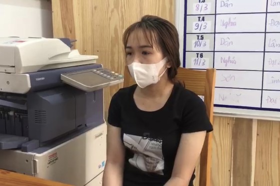 Cúc tại cơ quan công an