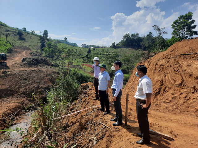Khu vực đất nông nghiệp được ông Thiệp tự nguyện hiến để làm đường.