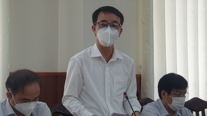 Ông Nguyễn Văn Quế - Giám đốc Sở TNMT tỉnh Ninh Thuận thông tin về việc khai thác cát trên sông Dinh.