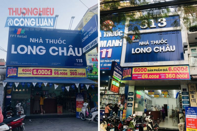 Nhà thuốc FPT Long Châu số 498 Thiên Lôi và 313 Hai Bà Trưng thuộc quận Lê Chân, TP. Hải Phòng.